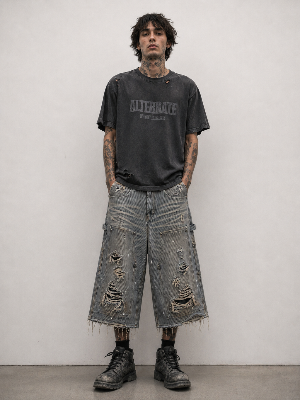 LAUNDRY SERVICES - PINSTRIPE CAPRI