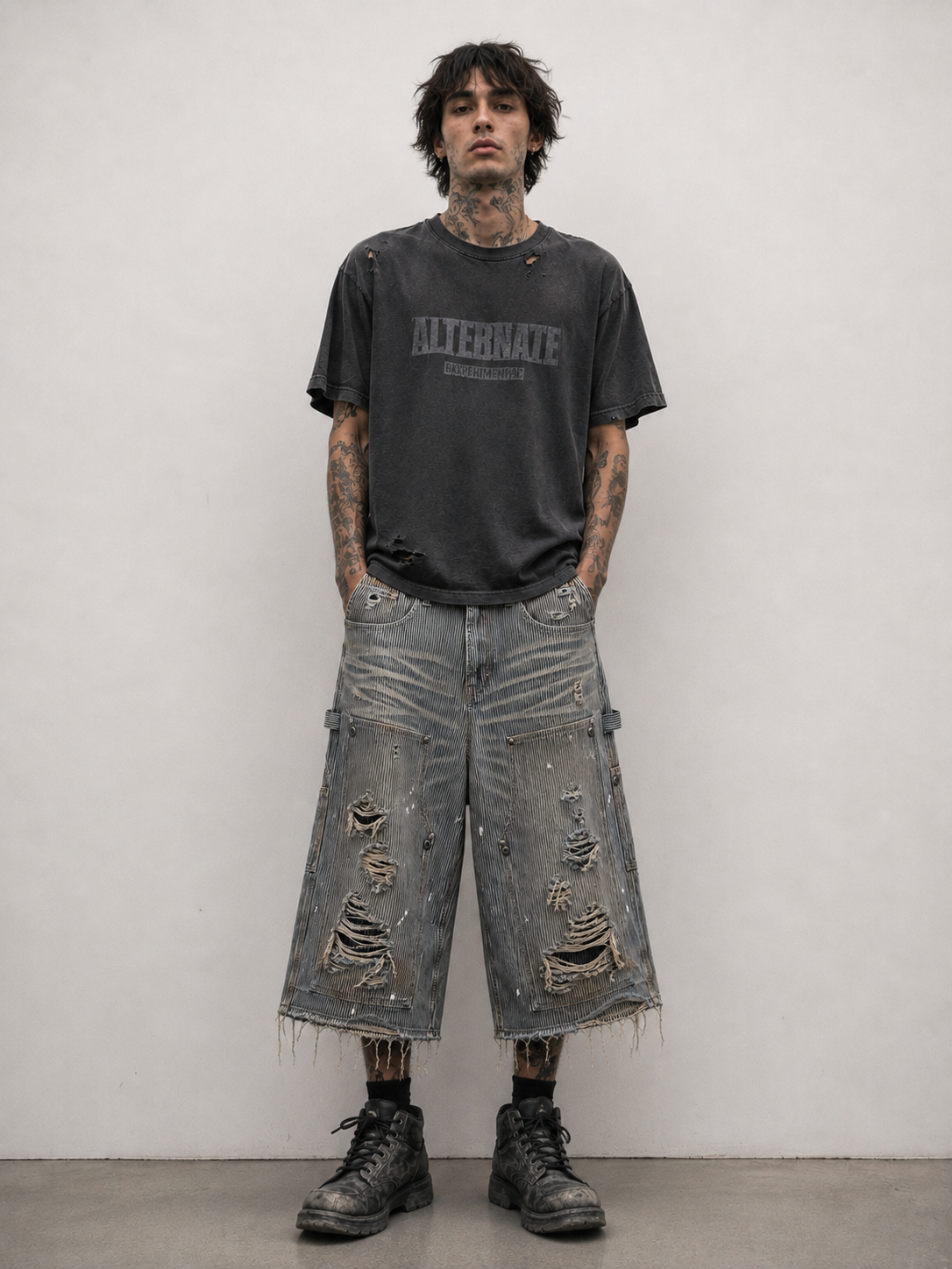 LAUNDRY SERVICES - PINSTRIPE CAPRI